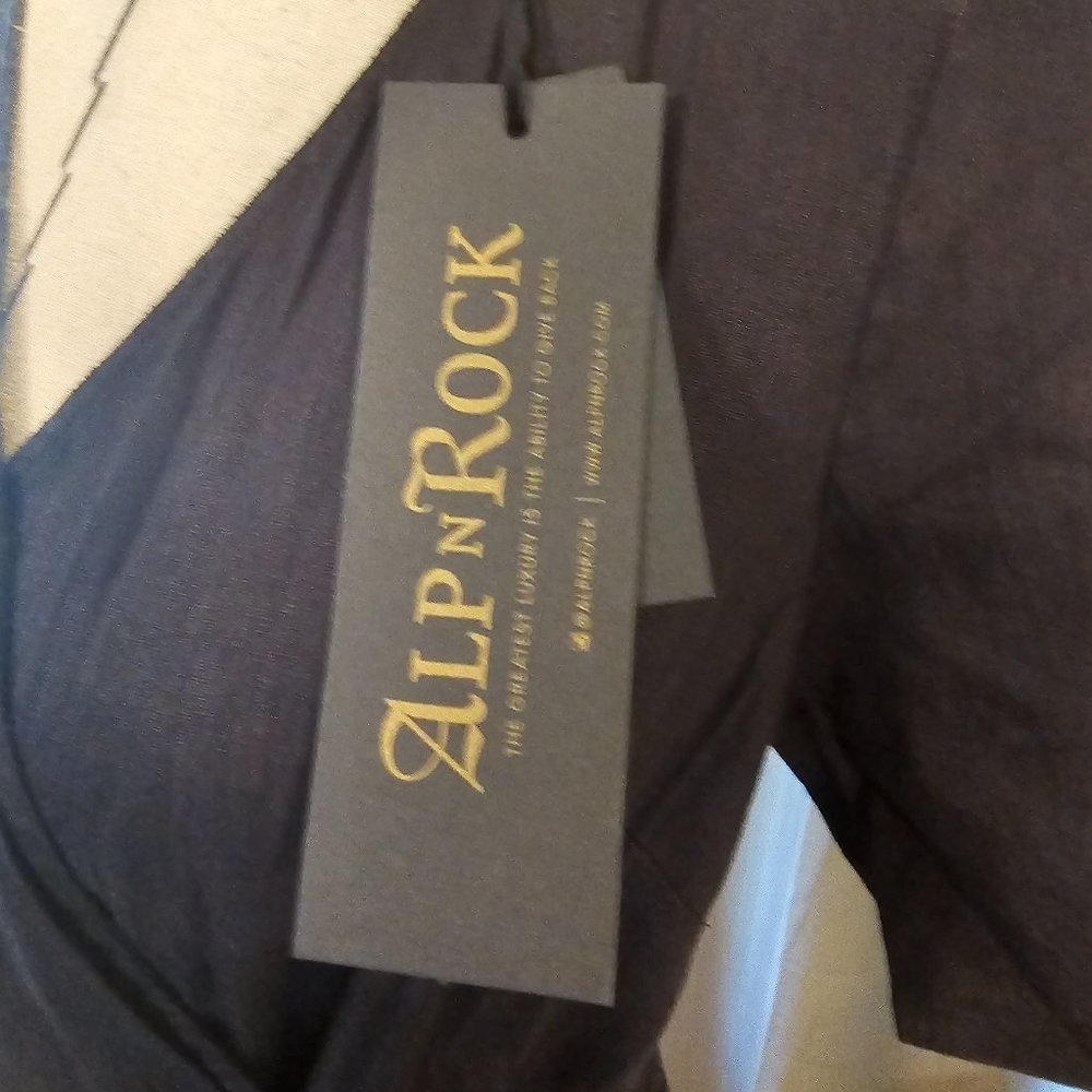 Black Wrap Midi Dress with Button Detail - Unknown Brand - Picture 9 of 13